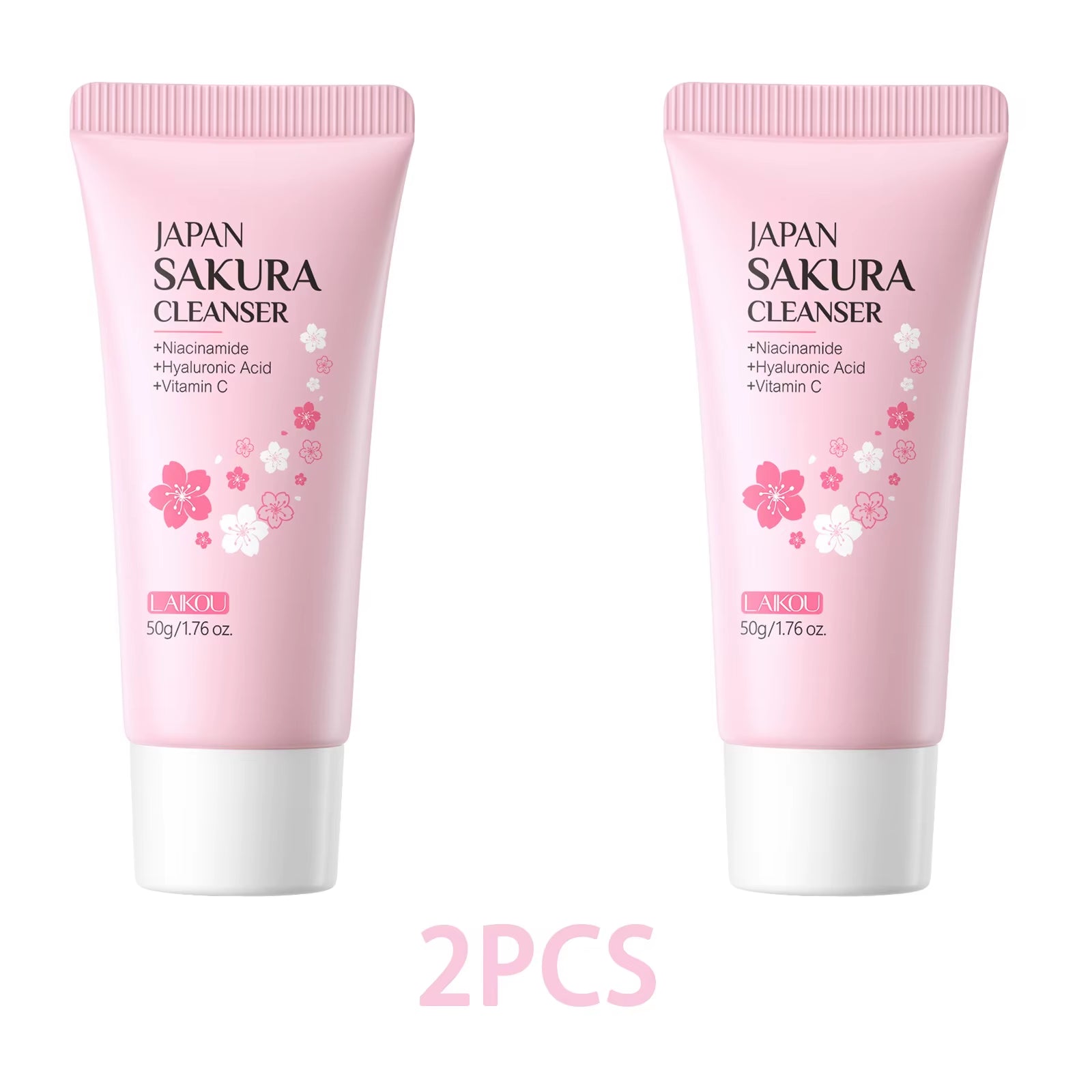 Sakura Facial Cleanser Deep Cleansing Pores Oil Control Moisturizing Brightening Face Wash Gentle for All Skin Types 50G